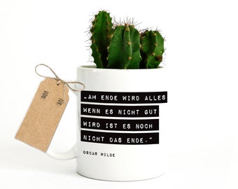 Tasse "Am Ende wird alles gut" - Geschenk mit Inspiration Spruch - Positives Leben Erfahrung Freunde Freundschaft Humor - 45paces