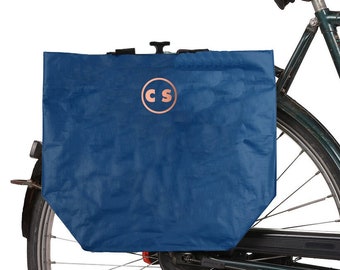 Fahrradtasche mit Monogramm - Viele Farbkombis - Unisex Einkaufstasche Radfahrer - Individuelle Gepäcktasche Fahrrad Rad - 45spaces