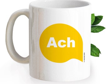 ACH Letter-Design Motivation Tasse - Lustige Tee Kaffee Slogan Büro Becher, Witzige Geschenkidee Kollegen Kaffeeliebhaber