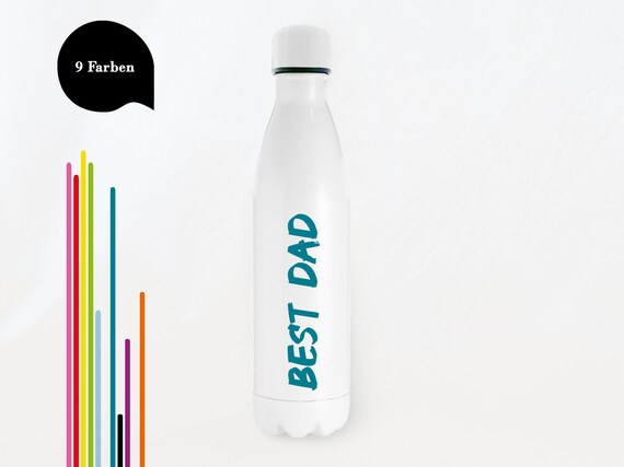 Personalisierte Trinkflasche - Wasserflasche Slogan Parole Flasche Clean Look - Cooles Geschenk - Design - Kult - MissesMueller