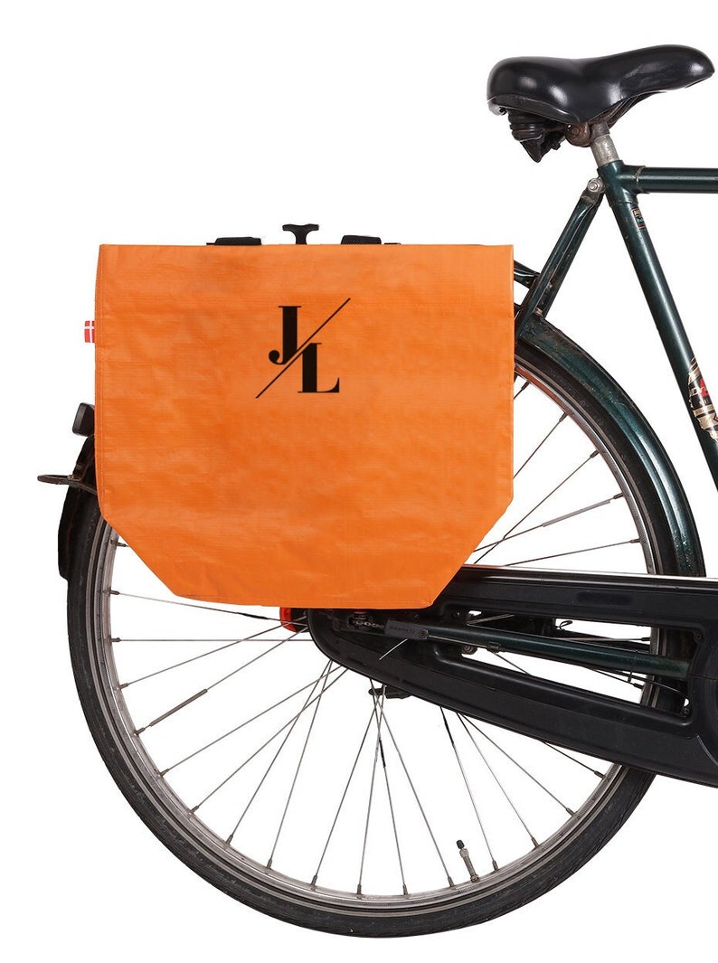 Fahrradtasche Personalisiert Unisex Radtasche für Radfahrer Praktische Recycling-Einkaufstasche Individueller Aufdruck 45spaces Bild 1
