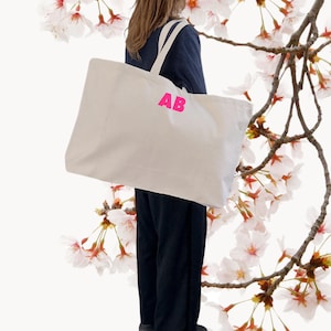 Übergroße Tragetasche Personalisierbar - Weekender Unisex - Riesige Maxi Tasche - XXL Shopper - Extra Große Monogramm Tasche - MissesMueller