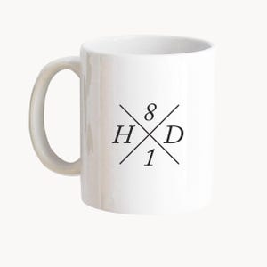 Monogramm Tasse Initialen Buchstaben Femininer Look - Personalisiertes Geschenk Hochzeitsgeschenk Paare Jahrestag Geburtstag Meilenstein