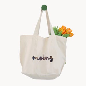 Maxitasche Tragetasche Statement Style - Personalisierte Geschenkidee - Bunte Farbwahl - Schultertasche Schulanfang - Misses Müller