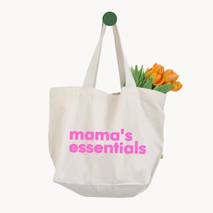 Extragroße Einkaufstasche Essential - Individueller XXL Shopper Statement - Organic Windeltasche Name - MissesMueller