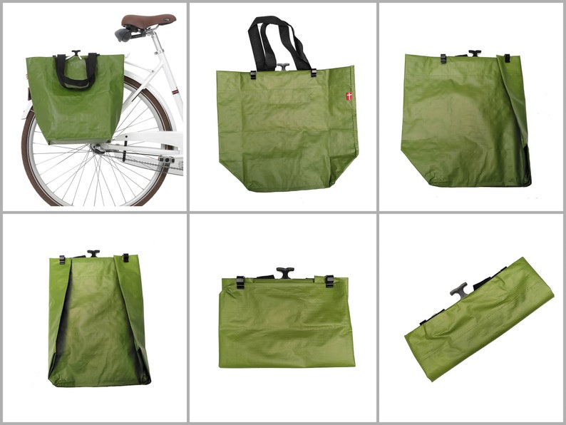 Fahrradtasche mit Botschaft Personalisiert Leichte Einkaufstasche Radfahrer Coole Gepäcktasche Fahrrad Rad 45spaces Bild 5