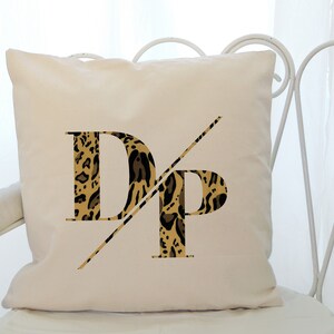 Kissen Leomuster - Boho Sofakissen Disko Glam - 40x40 - Geschenk Umzug Einzugsgeschenk - Super Stylish Personalisiert - Misses Müller