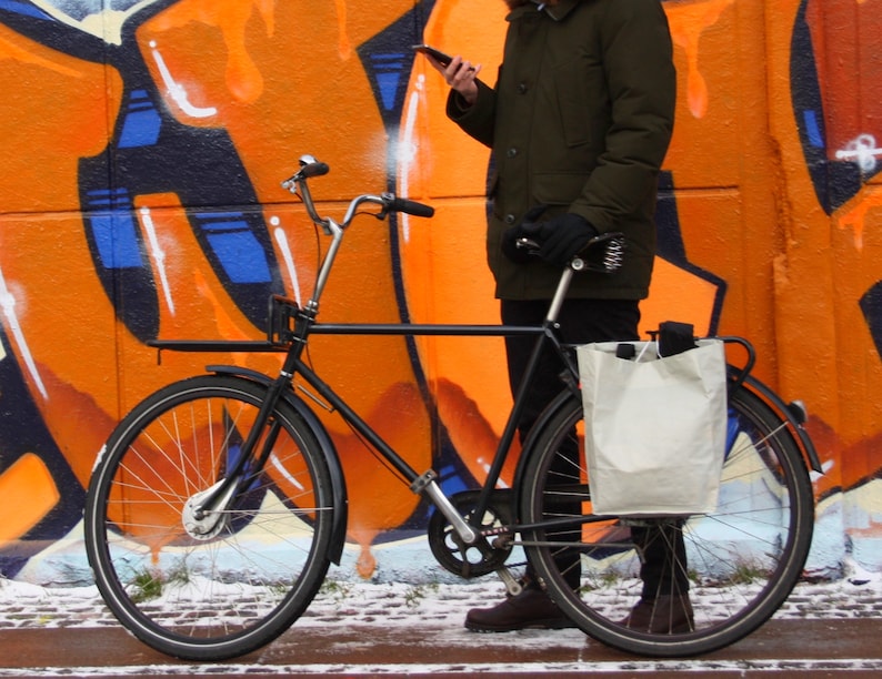 Fahrradtasche mit Botschaft Personalisiert Leichte Einkaufstasche Radfahrer Coole Gepäcktasche Fahrrad Rad 45spaces Bild 10