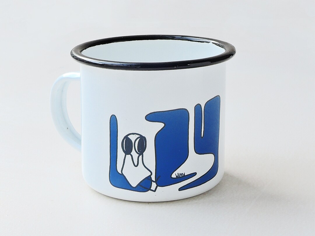 Faul sein Coole Tasse Lazy Retro Emailletasse Etsy.de