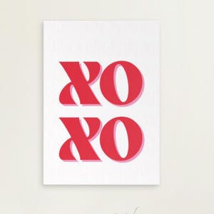XOXO Karte Kunstdruck - Poster Spruch - Küchendeko Kitsch Schreibtischdeko - MissesMueller