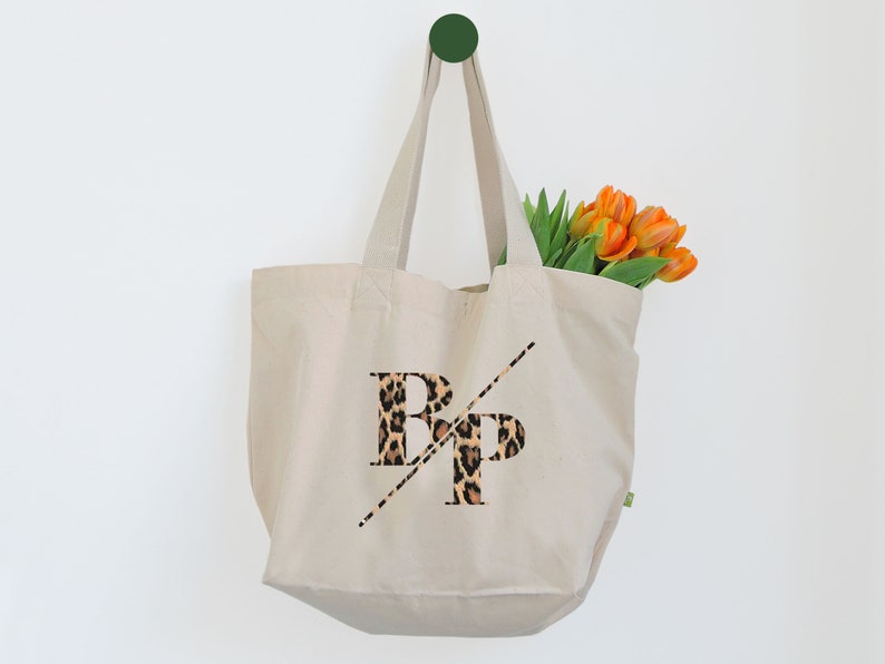 XXL Shopper Personalisiert Geschenk Tasche mit Monogramm Extragroß Initial in vielen Farben Geburtstagsidee Tochter Schulanfang Bild 9