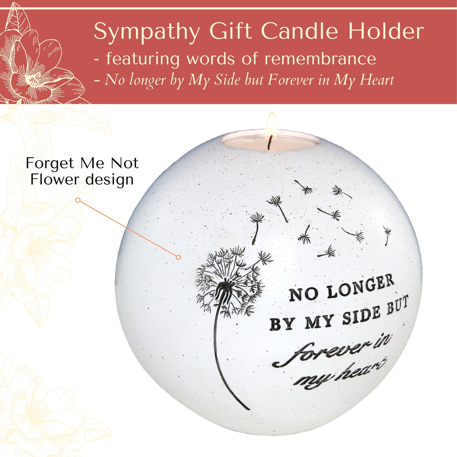 Sympathy Candle Memorial Candles for Loss of Loved One Tea Etsy