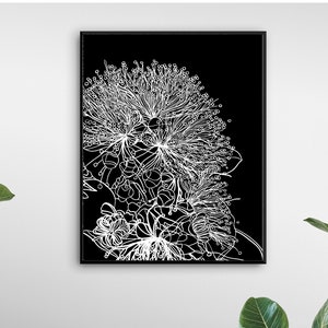 Lilly Pilly nature print Black and White - A4 size (210 x 297mm) A3 size (297 x 420mm)