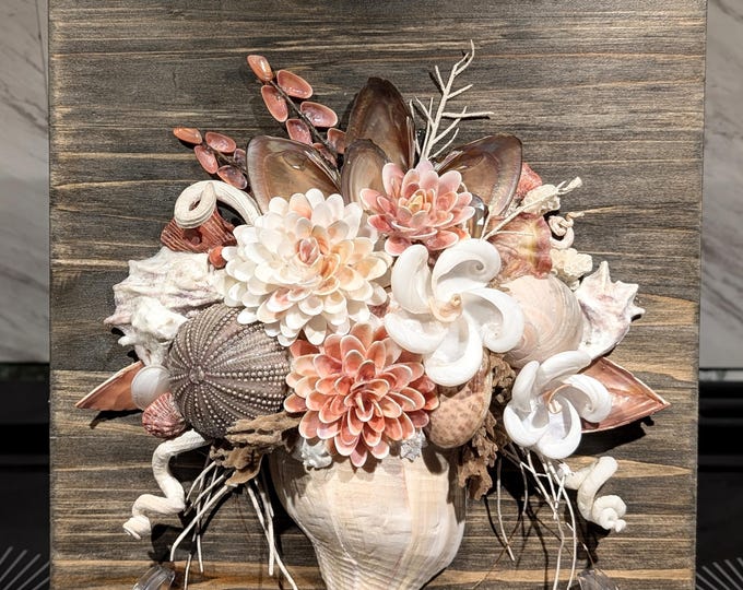 Shellbee Shell Bouquet Seashell Flower Bouquet, Bright and Cheerful. All Natural. Hand Picked ...