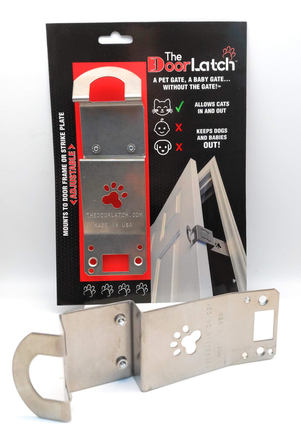 Thedoorlatch® Cat Door Latch Holds Door Open Cat Latch Etsy