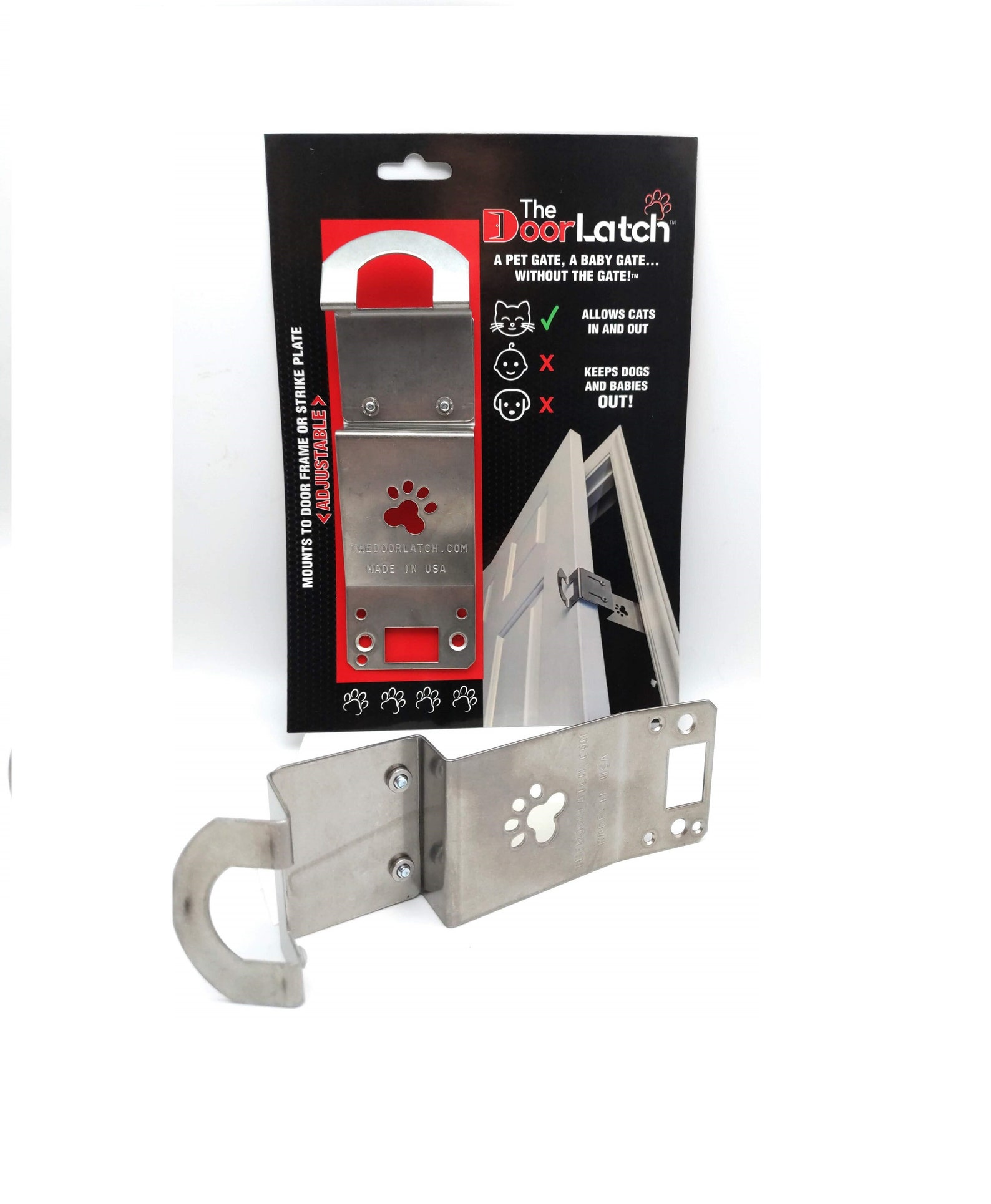Thedoorlatch® Cat Door Latch Holds Door Open Cat Latch Etsy