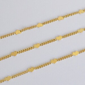 Dainty Gold Fill Chain - Tiny heart Gold Filled Chain - Gold Chain by the foot - Gold Filled Chain by the Foot - Gold Filled Chain Wholesale