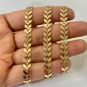 Arrow gold filled chain chevron Gold Chain - 14K feather Gold Chain - Gold Filled Chain by the Foot - Gold Filled Chain Wholesale