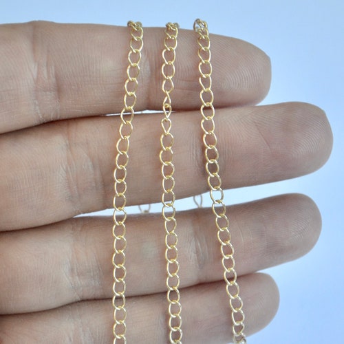Gold Filled Chain for Extender Extender 3 Mm Gold Filled Etsy