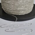Sterling Silver Chain 925 solid sterling silver - Flat Cable Chain 1.3 mm - Silver chain by Bulk - Sterling silver for permanent jewelry product logo