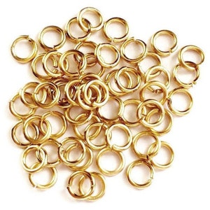 14k Gold filled jump rings 3mm 22 gauge 100 pcs open jump rings - Gold Jump Rings - Gold Findings - Wholesale Jewelry Supplies