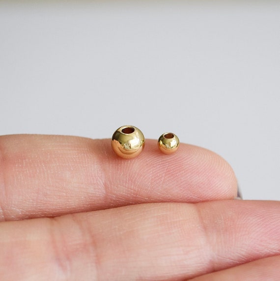 6mm Round Bead Stopper - Gold per 10 pieces