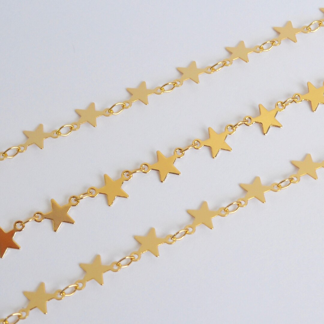 Star Chain Gold Filled Star Shaped Gold Filled Chain Gold Etsy