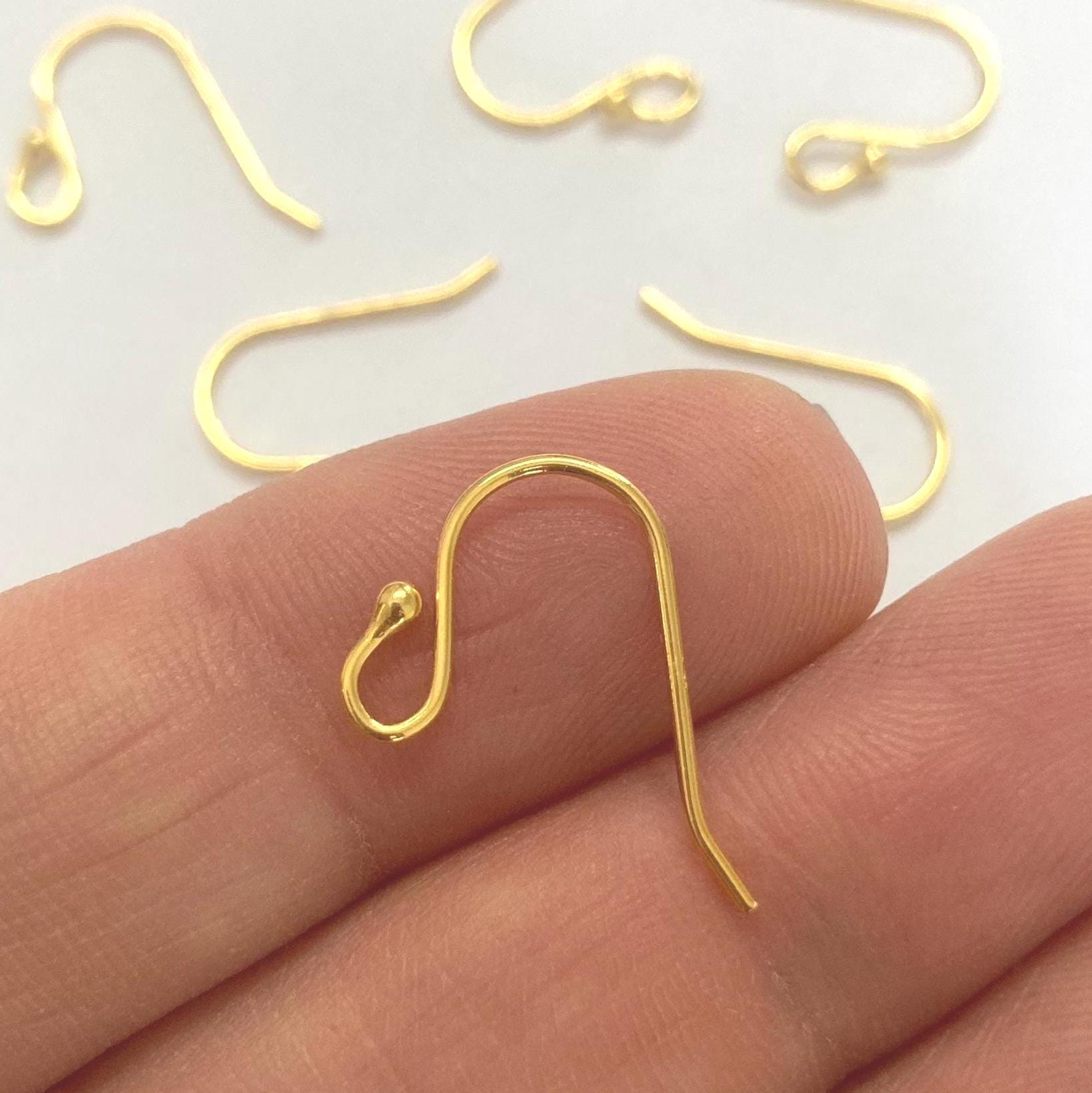 14k Gold Filled French Ear Wires: Ball End Earring Hooks