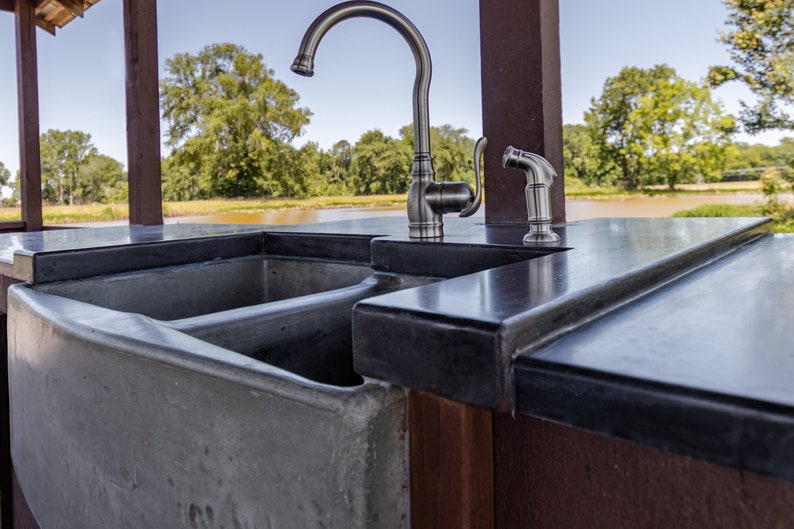 Concrete Farmhouse Sink apron Front Etsy