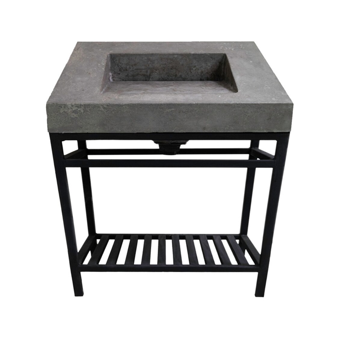Ramp Sink Vanity concrete 36'' Style metal Base Etsy