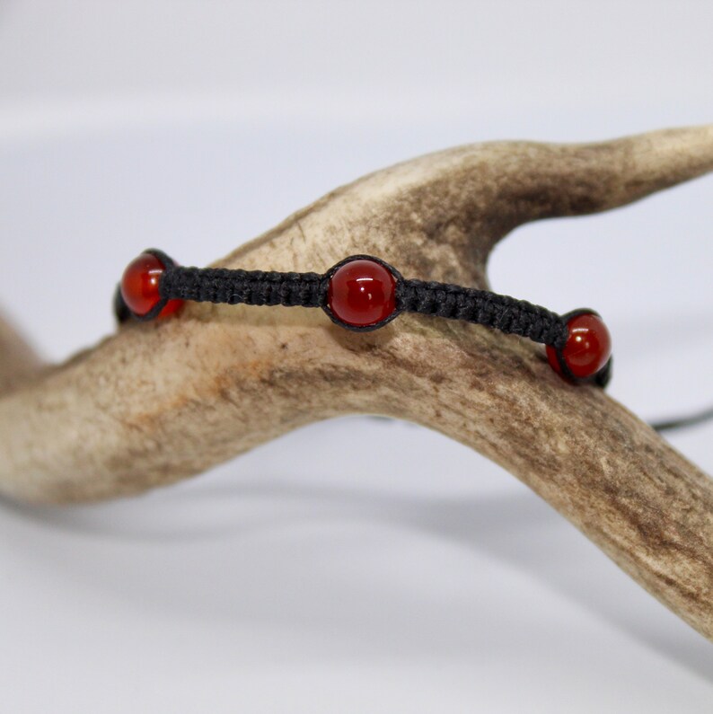 Macrame Red Carnelian Bracelet BRC7