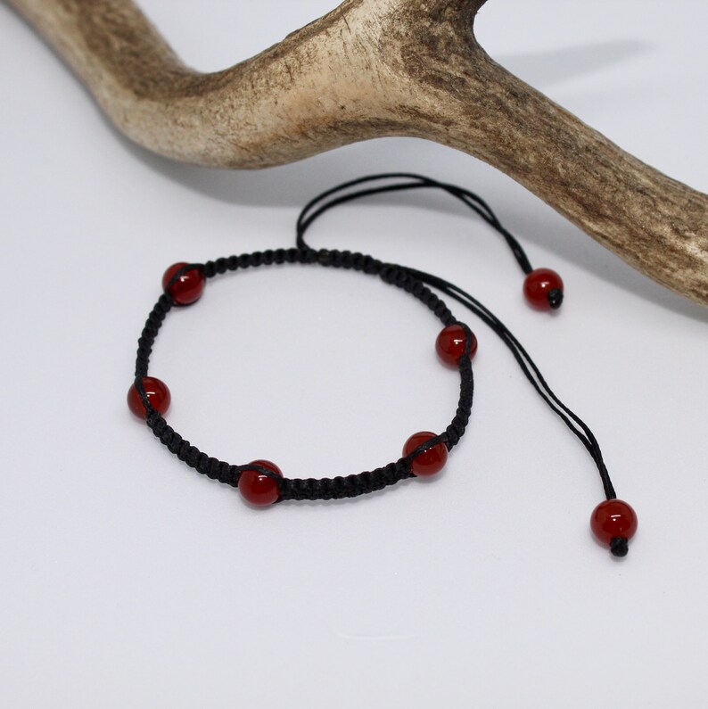 Macrame Red Carnelian Bracelet BRC7