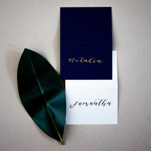 Tarjetas de lugar escritas a mano / Tarjetas de asientos de boda / Tarjetas de lugar de caligrafía