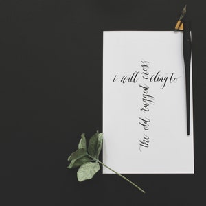 Custom Calligraphy Print / Custom Quote Print / Custom Verse Print