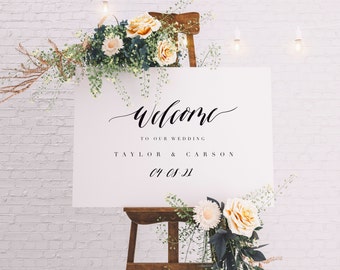 Wedding Welcome Sign / Modern Welcome Sign