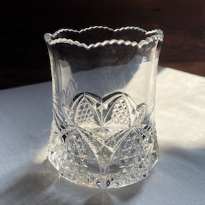 EAPG Duncan & Miller,&quot; Button and Arches&quot; spooner, clear glass. 1900
