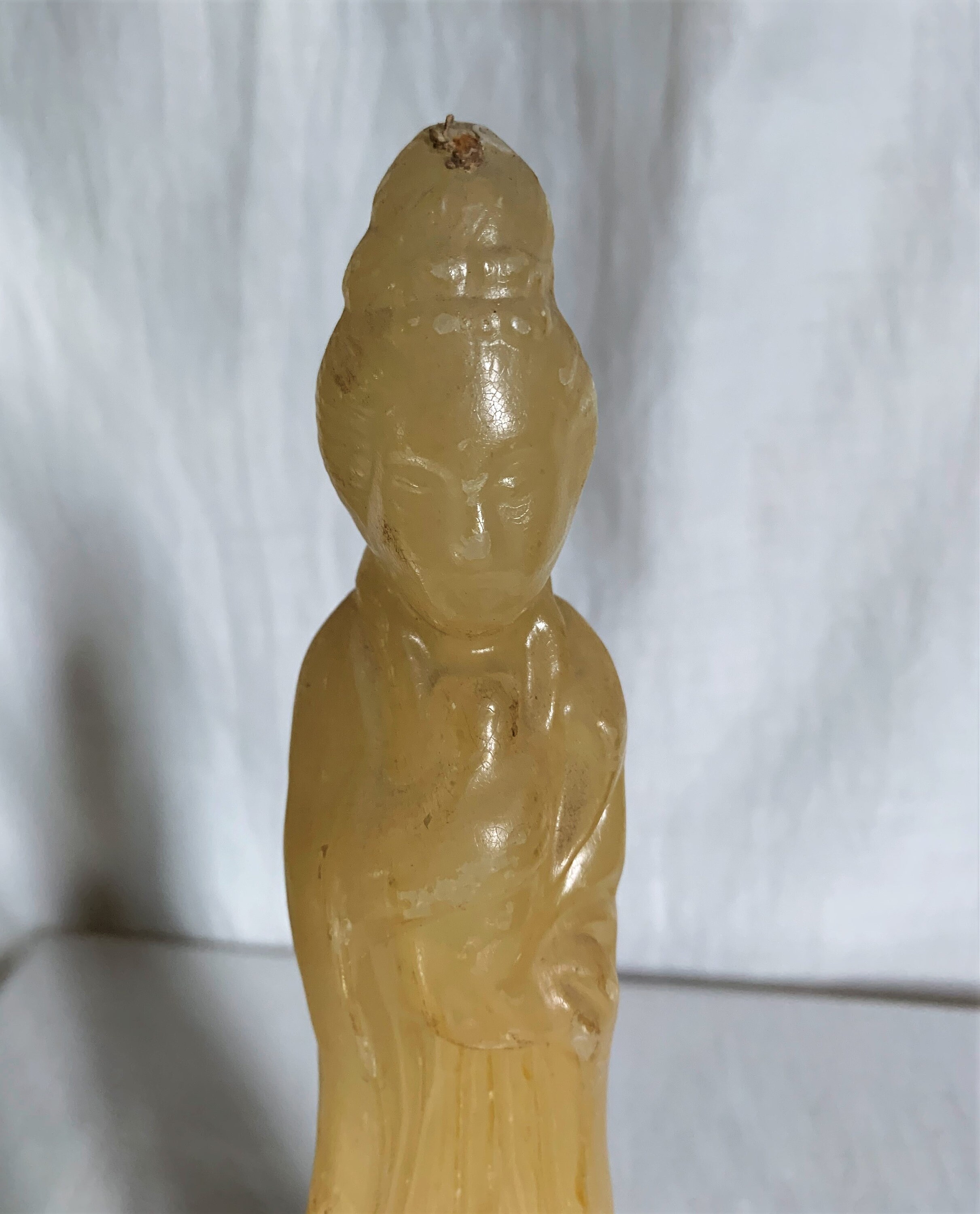Home & Living Home Décor Sculpted Quan Yin vintage candle 12 h Made in