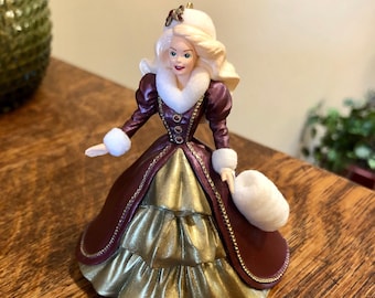 Hallmark Holiday Barbie Keepsake Christmas Ornament Vintage 1996 Collectible Tree Trimming Retro Decor Hanging Decoration