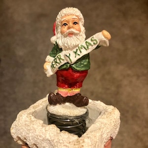 Vintage River Grove Pottery Santa Claus Bobble Figurine