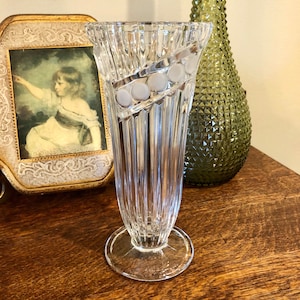 ドイツ製　Anna Hutte BLEIKRISTALL　クリスタル　ガラス花瓶 ドイツ アンナヒュッテ（annahutte crysta）花瓶 クリスタル