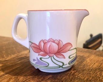 Vintage Villeroy & Boch Mini Creamer: Florida Lotus Floral Decor
