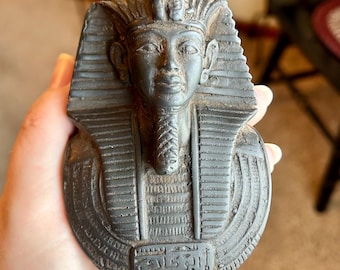 Buste du roi Tut du pharaon : Réplique de statuette égyptienne, objet d'art décoratif Egypte antique