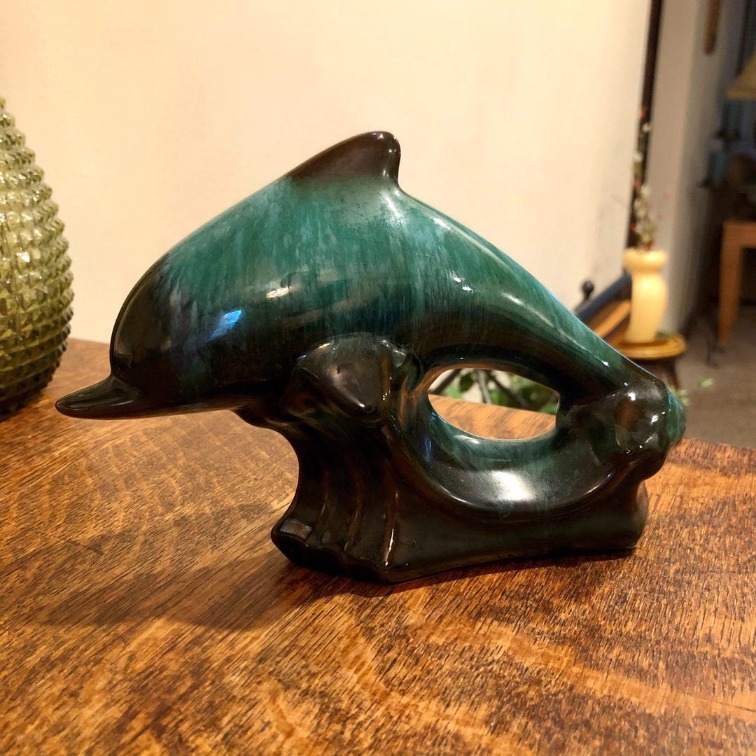Blue Mountain Pottery イルカ陶器置物 Vintage Blue Mountain Pottery