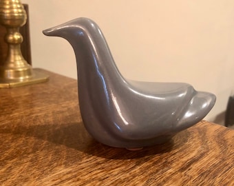 Abstract Ceramic Bird Sculpture, Vintage Modern Unsigned Tabletop Accent