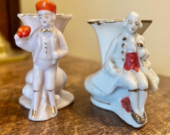 Vintage Toothpick Holders: Colonial Man Shabby Chic Home Accents Occupied Japan