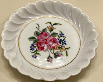 Haviland China Limoges Trinket Dish: Vintage Floral Design