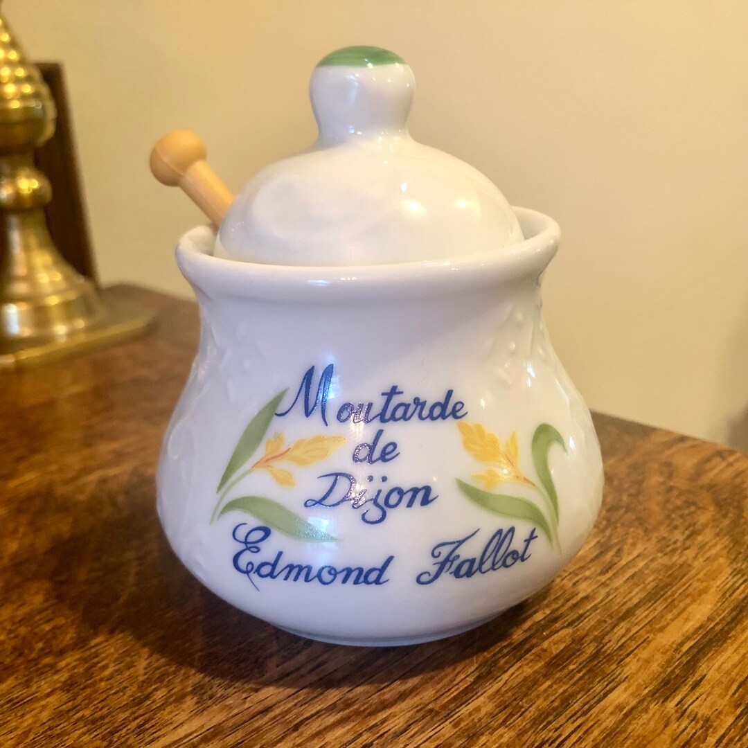 French Porcelain Mustard Jar Edmond Fallot Moutarde De Dijon Etsy 日本
