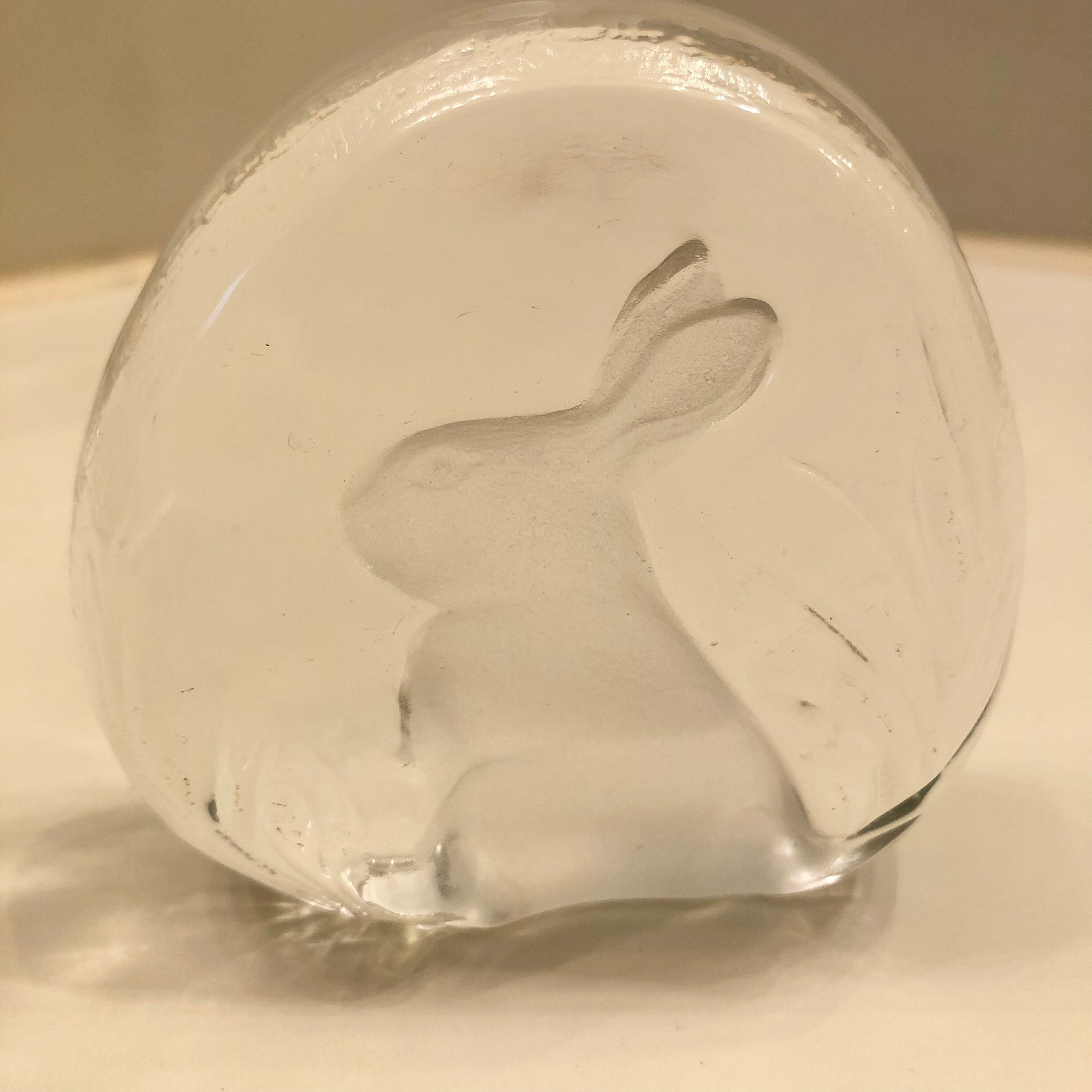 Lead Crystal Rabbit Vintage Lead Crystal Glass Bunny Rabbit Paperweight - Zajecar ...
