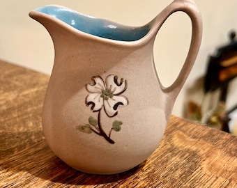 Pigeon Forge Pottery Dogwood Blossoms Creamer Vintage Southern