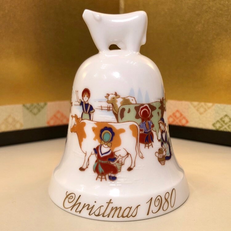 Two Noritake Christmas Bells 1973 Partridge and 1980 Eight  Etsy